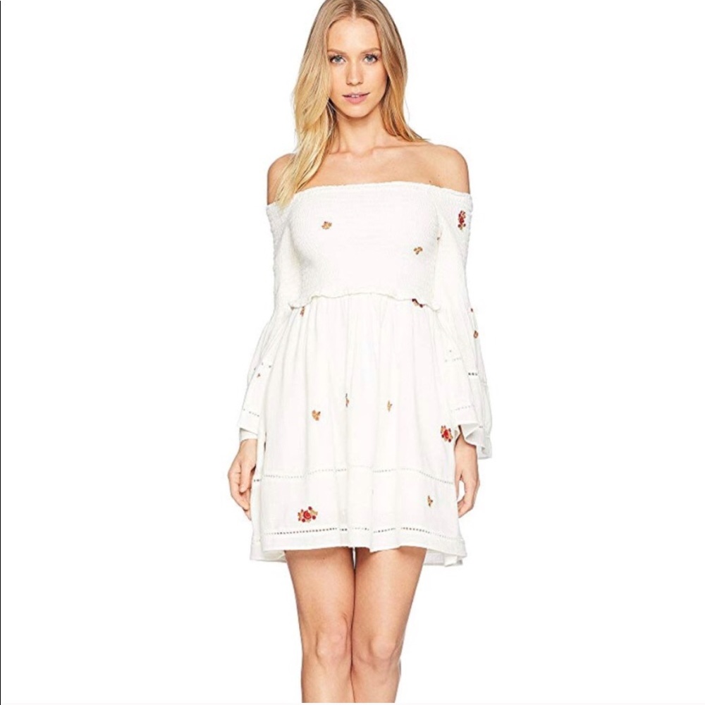 NWT FREE PEOPLE COUNTING DAISIES EMBROIDERED DRESS Boho Cottagecore‎ Romantic